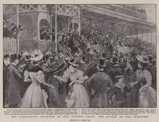 De schandelijke baldadigheid bij de Auteuil-races, de aanval op de president